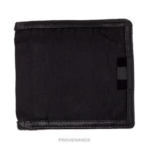 🔴 Gucci Bifold Wallet with Web - Black Leather